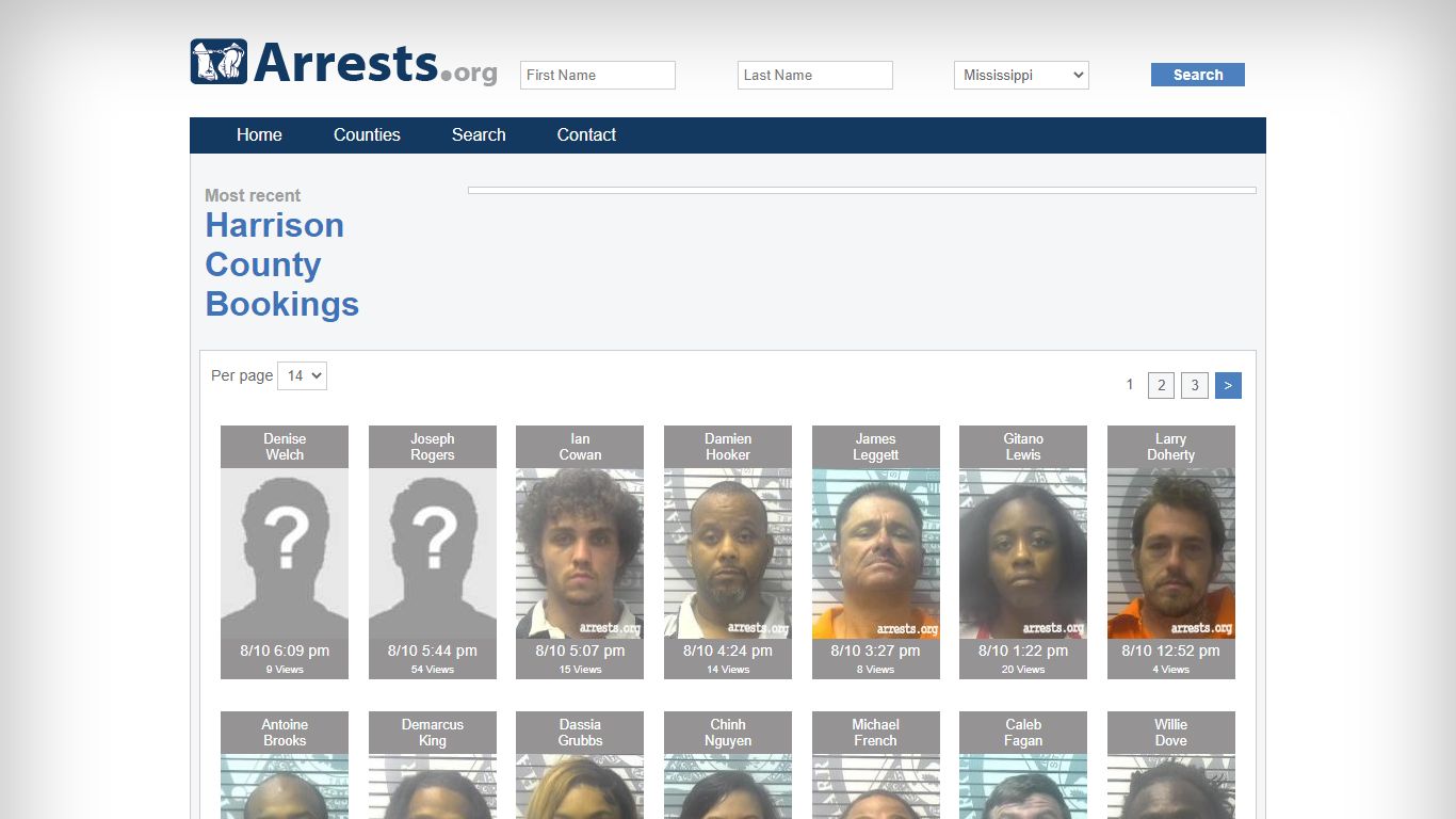 Harrison County Arrests and Inmate Search